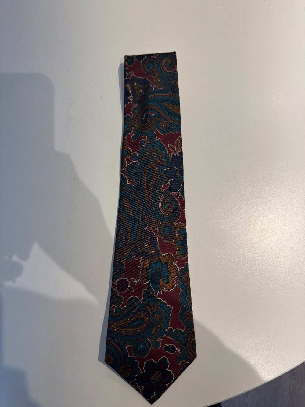 vintage 100% silk YSL neckwear, ties yves saint laurent abstract floral